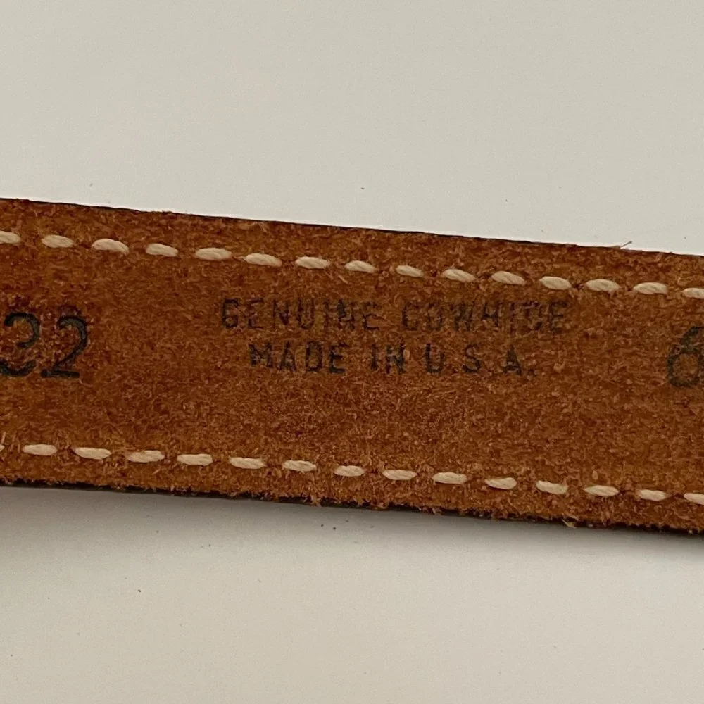 Handmade Set of Two Brown Leather Snap Closure Cowgirl Cuff Bracelets Large